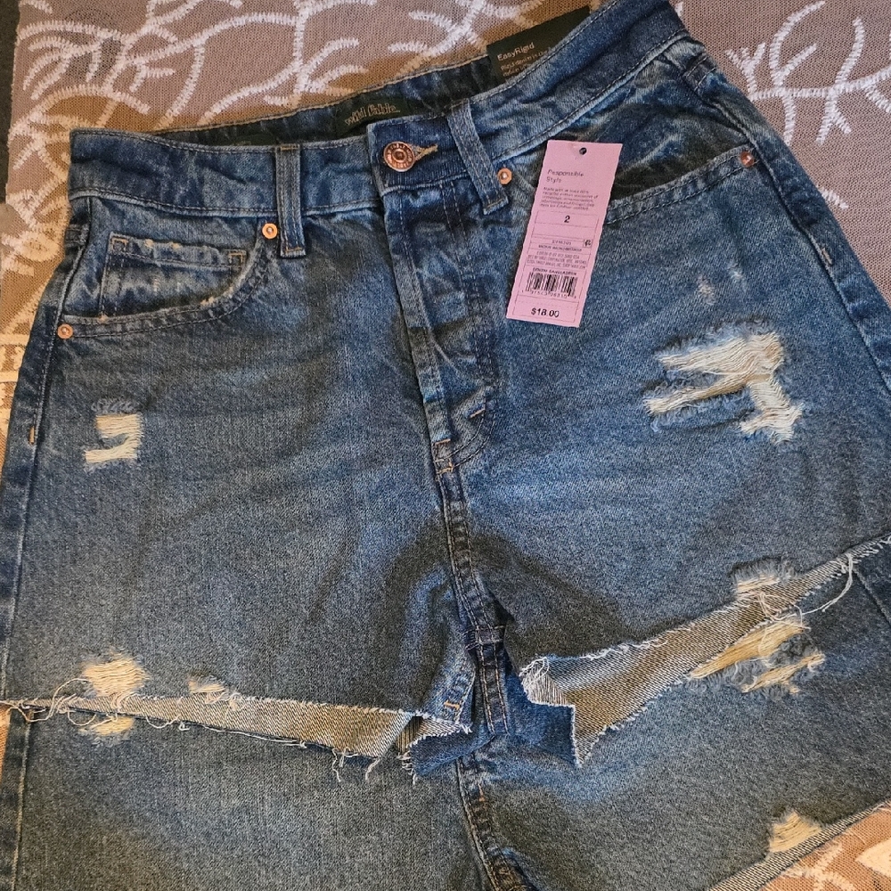 Wild Fable Bundle Of 2 Blue Distressed Jean Shorts.  Size 2